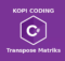 Program Transpose Matriks Di Bahasa C#
